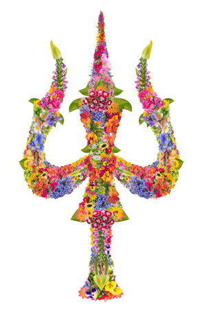 The trihsula  is a trident spear that is the emblem of the god Shiva. The weapon symbolizes empire...