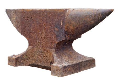 Old rusty anvil from the village forgeの写真素材