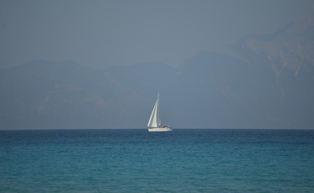 Sailboat Sea Haze