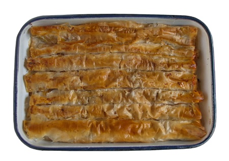 Long rolls of cheese with pumpkin pastry, Bulgaria