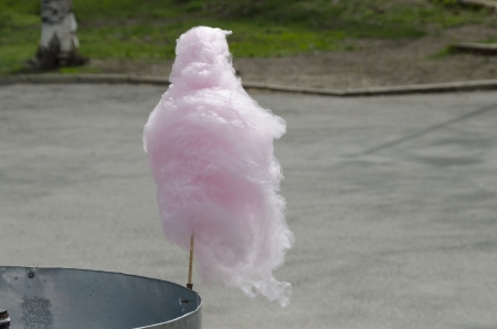 Cotton candy at the fairの写真素材