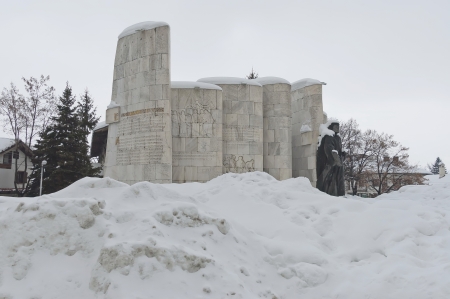 Monument devoted of first teacher bulgarian  Respect for theirs life-work  のeditorial素材
