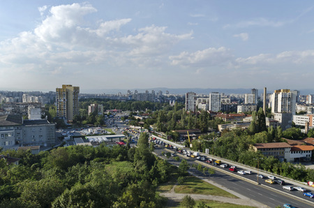 A residential district of contemporary bulgarian houses in city Sofia, Bulgaria