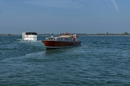Cruise ship in the Adreatic sea near Venice, Italy, Europeのeditorial素材