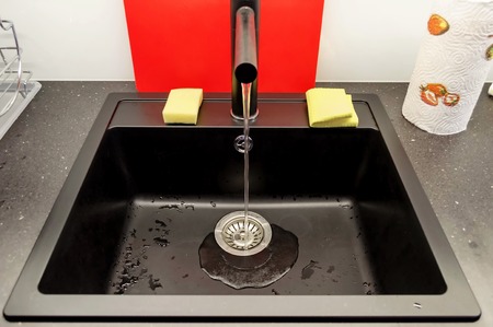 Kitchen sink in living room, Sofia, Bulgariaの写真素材