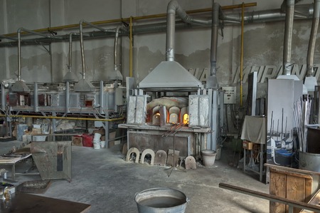 Murano island is the most famous place for handmade glass production by artisan glass-worker.のeditorial素材