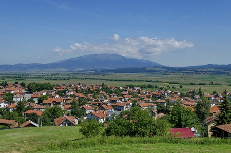 Panoramic view of village Belchin, Samokov municipality, Sofia Province, Bulgaria.