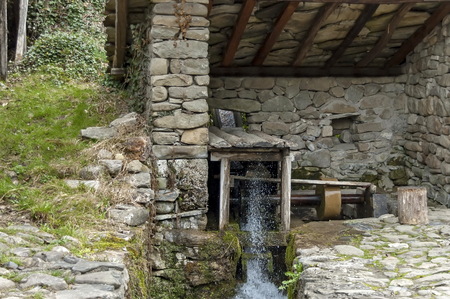 Workshop with whetstone and mill-wheel, Ether, Gabrovo, Bulgariaの写真素材
