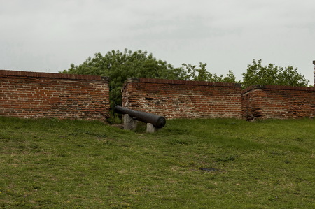 Inside view of the medieval fortress Baba Vida at Danube River in Vidin town, Bulgariaの写真素材