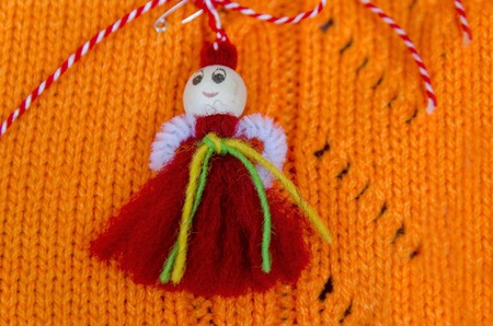 Martenitsa - bulgarian traditional symbol of health and the begining of the spring, Zavet, Bulgaria, Europeの写真素材