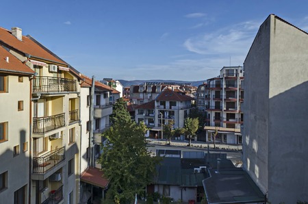 Panoramic architectural view to residential district in the sea resort new Nesselar on the Black Sea coast, Bulgaria, Europeの写真素材