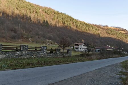 Residential district with old houses remote from the Teteven town, Balkan mountains, Bulgaria