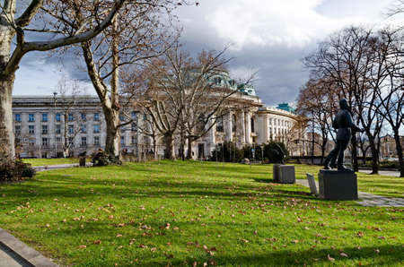 View of University "St. Kliment Ohridski" in city Sofia, Bulgariaのeditorial素材