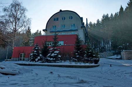 Part of a mountain holiday base in Vitosha mountain, Bulgariaのeditorial素材