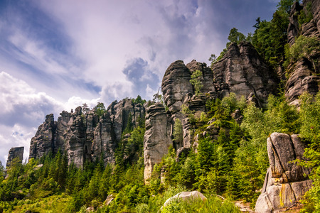 Teplice Rocks, Czech Republic, Europe.の写真素材