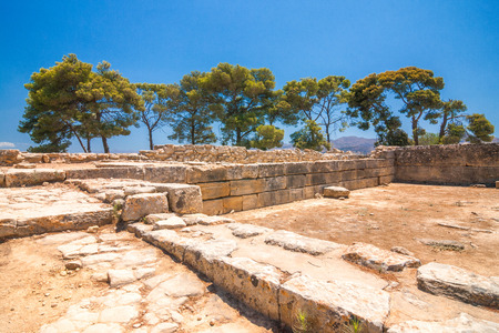 The Minoan Palace of Phaistos on Crete, Greece, Europe.の写真素材