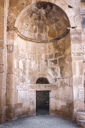 Saint Titus Basilica in Gortyn archaeological site on island of Crete, Greece, Europe.の写真素材