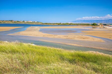The Queen's Beach with peloid medicinal mud in Nin town, the Zadar County of Croatia, Europe.の写真素材