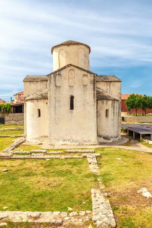 Church of the Holy Cross in Nin town in the Zadar County of Croatia, Europe.の写真素材
