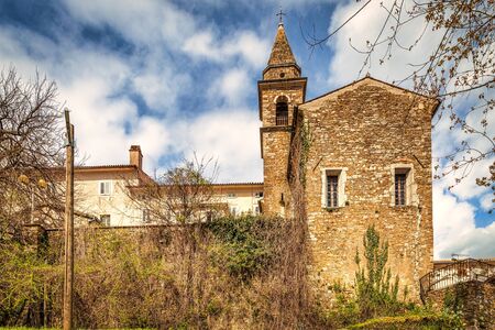 Tower of the Motovun city on Istria in Croatia, Europe.の写真素材