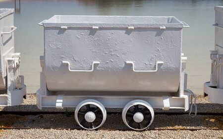 Wagon for the transport of extracted sea salt.