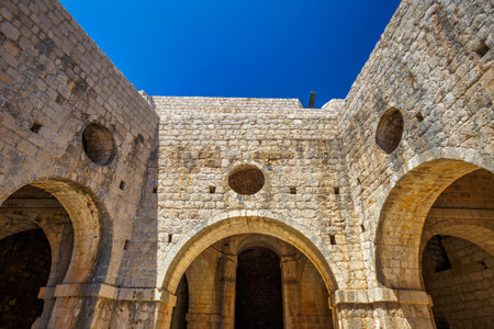 Fort Lovrijenac in the historic city center of Dubrovnik in Croatia, Europe.の写真素材