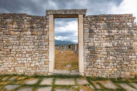 Archaeological ruins of Roman buildings of settlement in the Solin, near Split town, Croatia, Europe.の写真素材