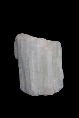 Aquamarine, a mineral stone on a black background.