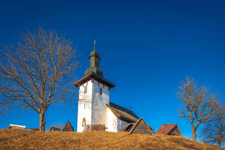 Church of St. Martin in the village Marincek, Slovakia, Europe.の写真素材