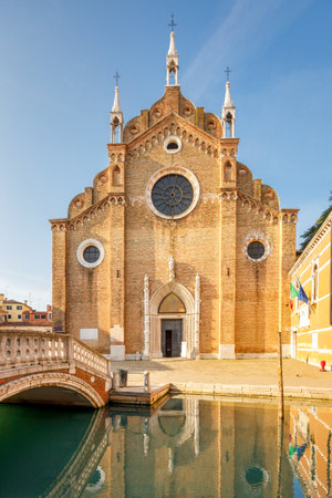 The Basilica di Santa Maria Gloriosa dei Frari, church in Venice, Italy, Europe.の写真素材