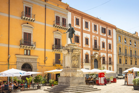 PALERMO, ITALY - JULY 18, 2023: Town square Piazza Bologni.のeditorial素材