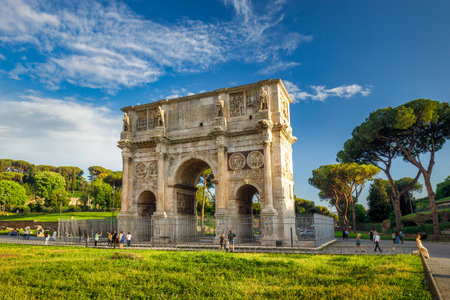 ROME, ITALY - MAY 9, 2022: The Arch of Constantine in the center of the city of Rome, Italy, Europe.のeditorial素材