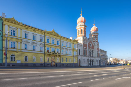 The Great Synagogue in Pilsen, Czech Republic, Europe.