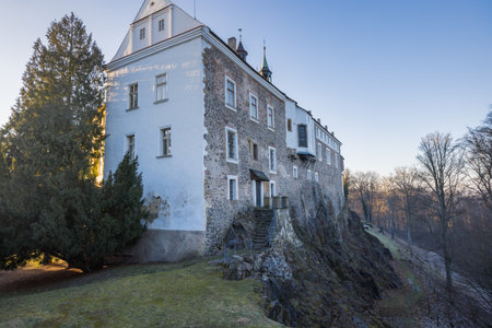 Zbiroh castle, medieval landmark in Region Pilsen in Czech Republic, Europe.の写真素材