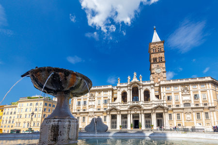 The Basilica of Saint Mary Major in Rome, Italy, Europe.の写真素材