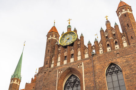 St. Mary's Church in Gdansk, a city on the Baltic coast of northern Poland, Europe. Gothic...