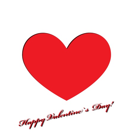 red heart on a white background. eps10のイラスト素材