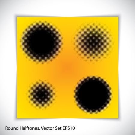 set of halftones circles.のイラスト素材