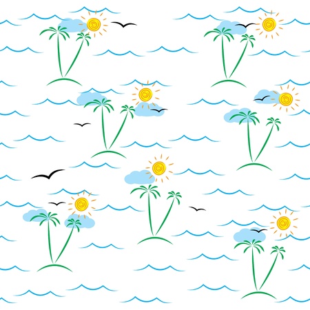 marine seamless pattern.のイラスト素材