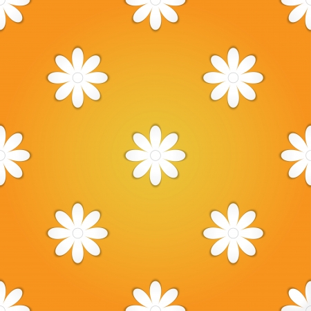 paper daisies. seamless pattern.のイラスト素材
