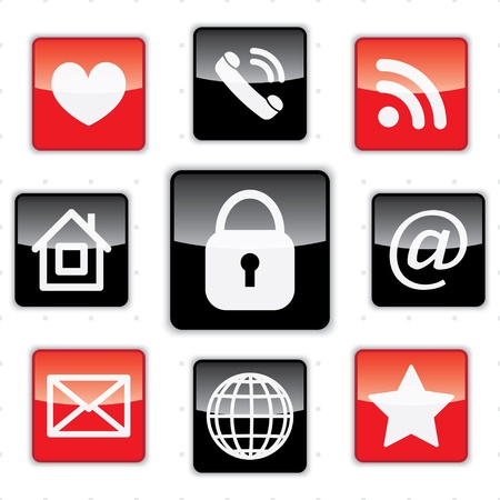 set of buttons for app aon web. のイラスト素材