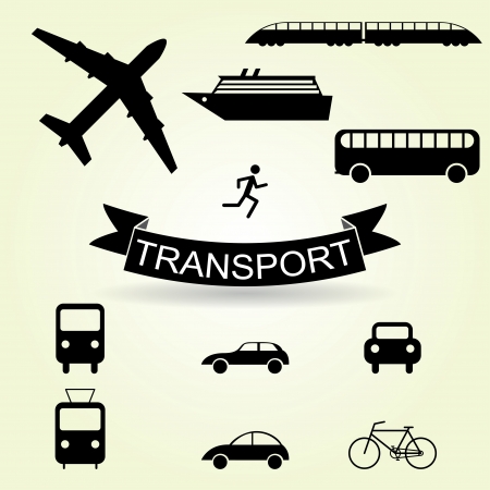 set of icons public transport for infographics. のイラスト素材