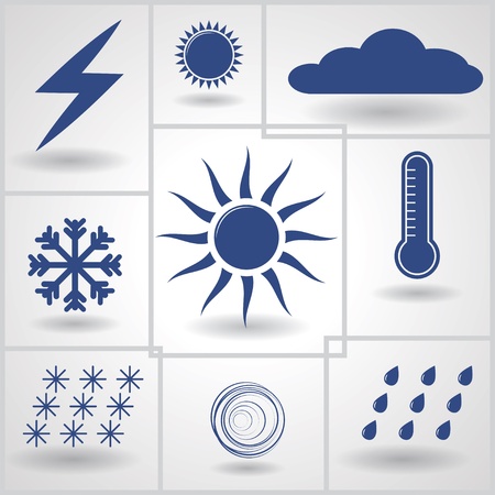 weather. set of icons. vector eps10のイラスト素材