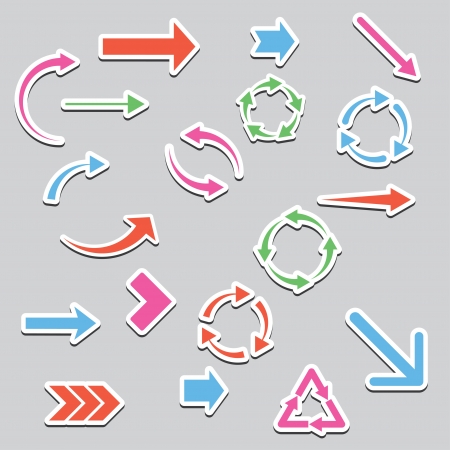 set of colored arrows. のイラスト素材