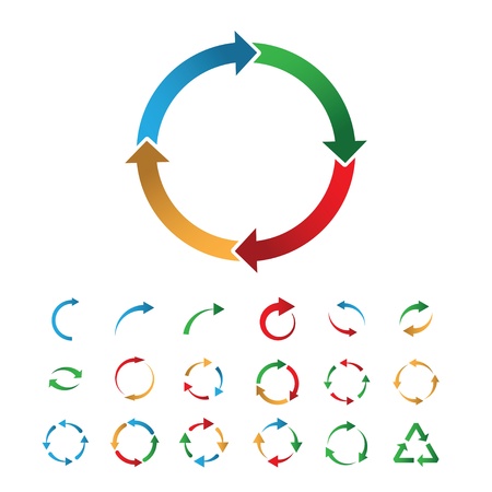 multicoloured circular signs. vector set. eps8のイラスト素材