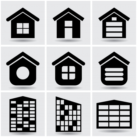 icons houses. のイラスト素材