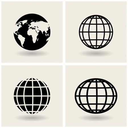 icons globes. のイラスト素材
