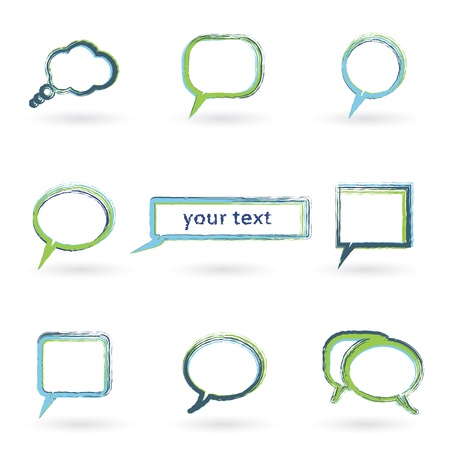 set of vector speech bubbles.のイラスト素材