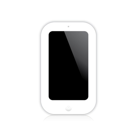 illustration of a mobile phone white. のイラスト素材