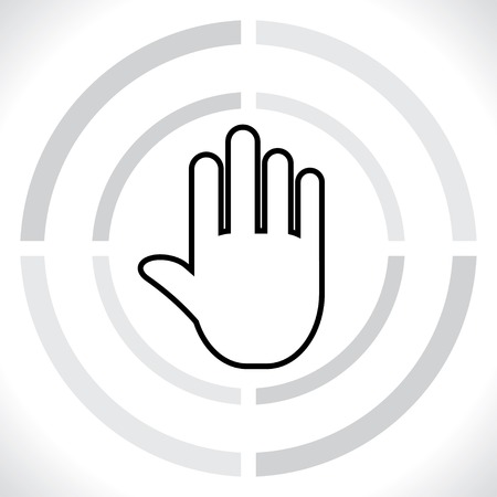 stop. icon hand. のイラスト素材